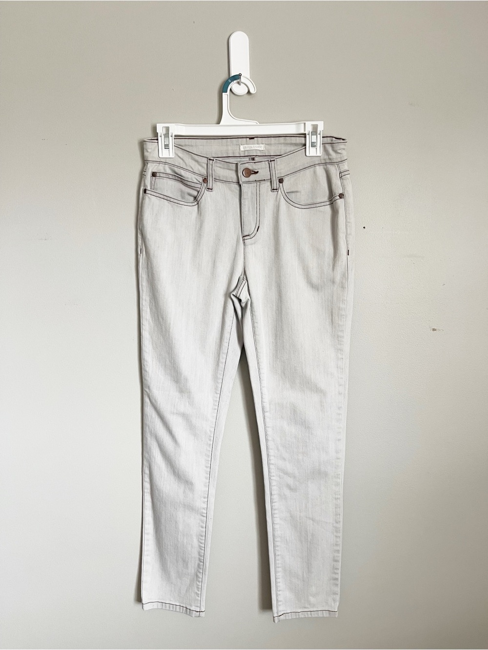 EILEEN FISHER | Light Gray Denim Skinny Jeans Sz 6P